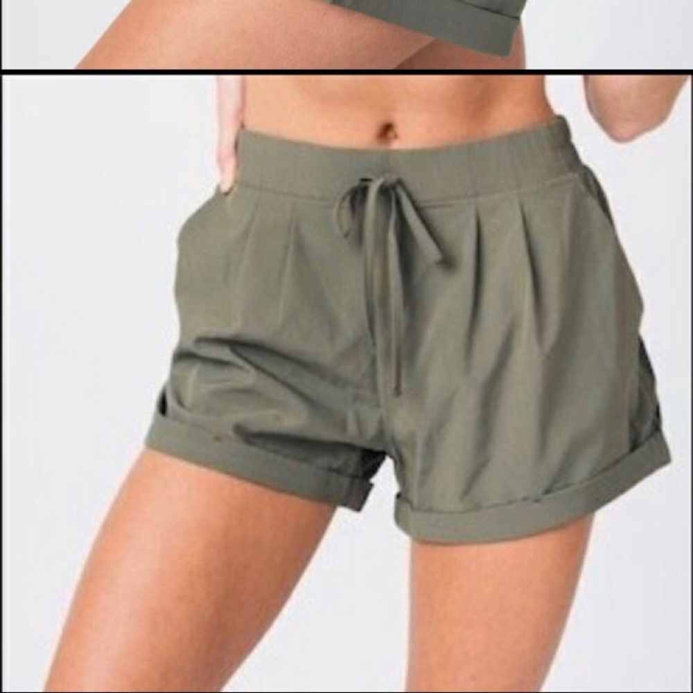 Zyia Olive Summer Shorts
